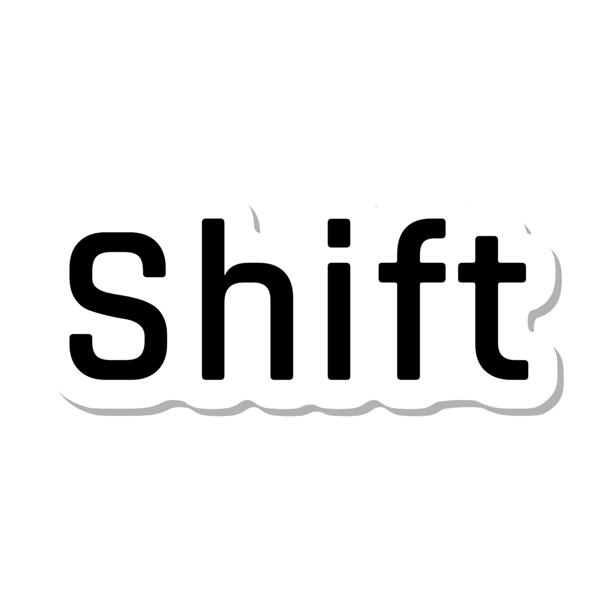 Shift die-cut sticker