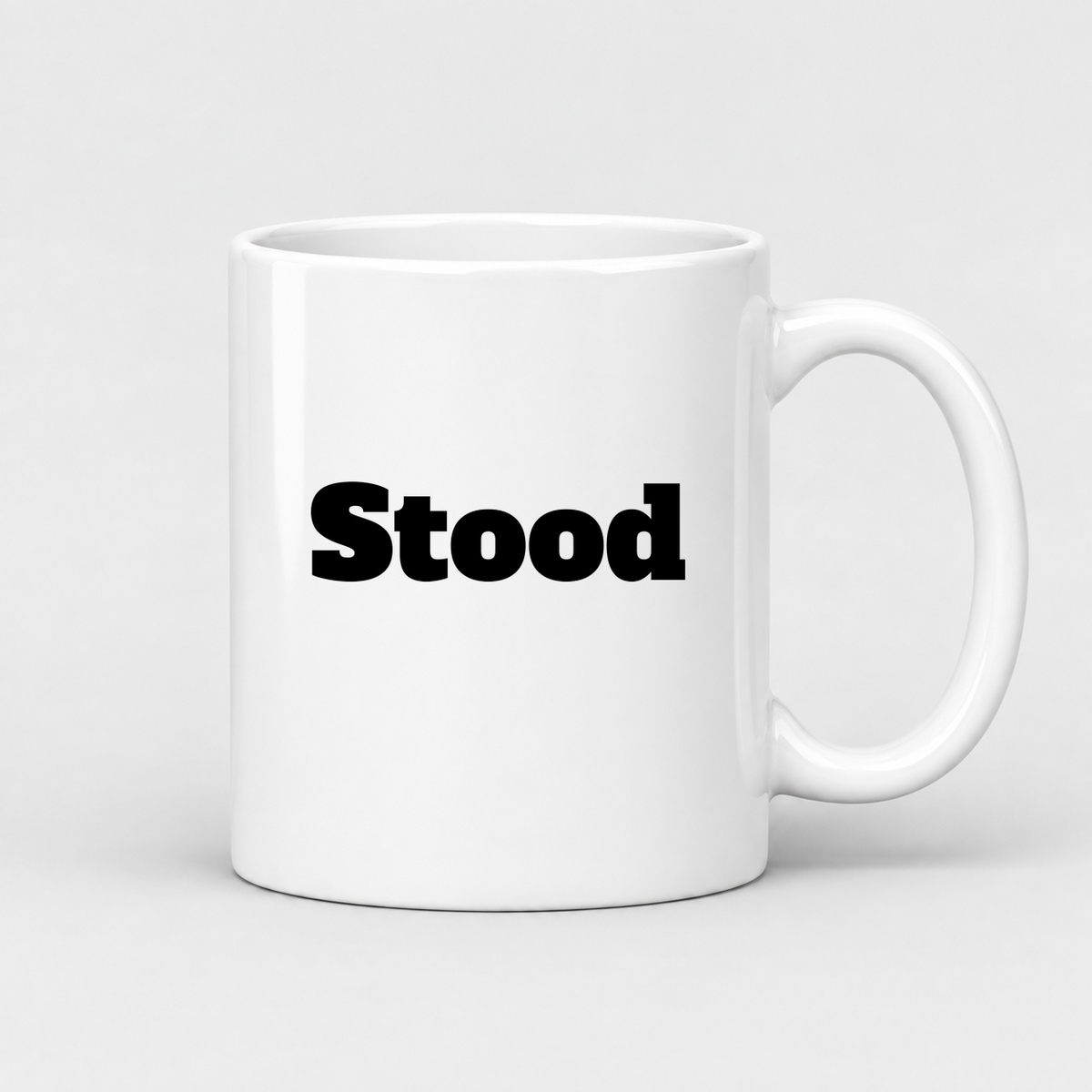 Stood Mug in white