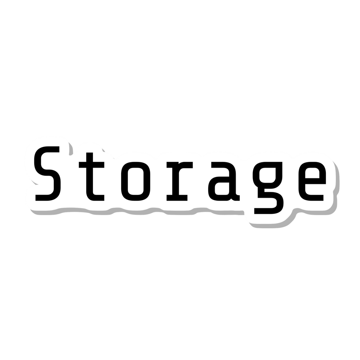 Storage die-cut sticker