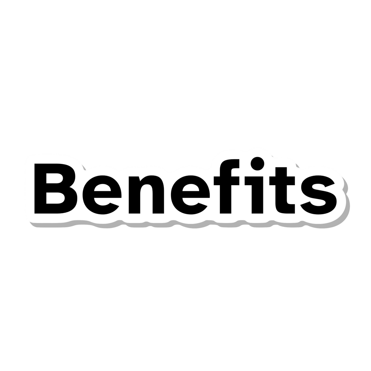 Benefits die-cut sticker