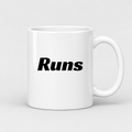 Runs Mug in white