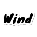 Wind die-cut sticker