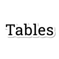 Tables die-cut sticker