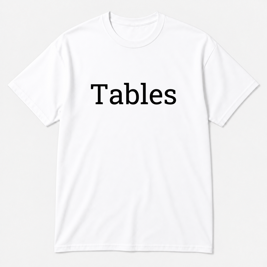 Tables T-Shirt in white