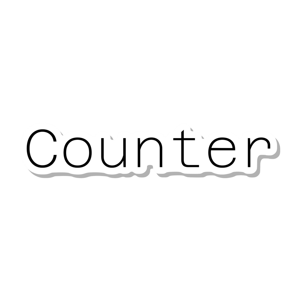 Counter die-cut sticker