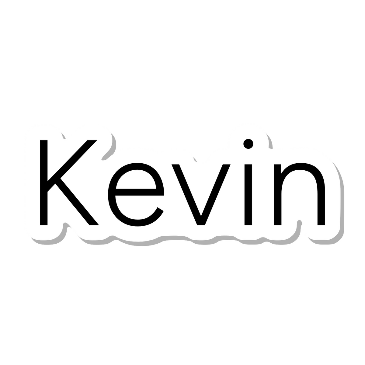 Kevin die-cut sticker