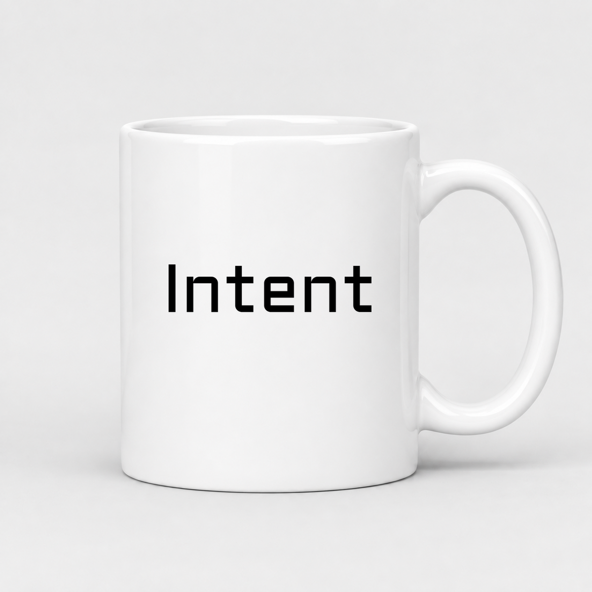 Intent Mug in white