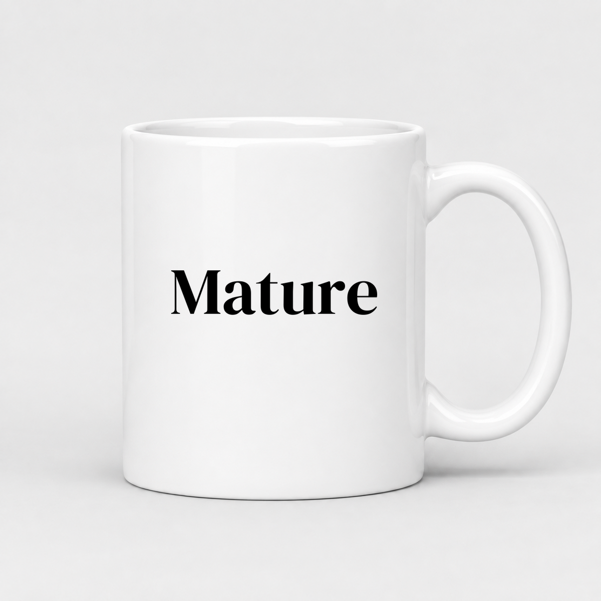 Mature Mug in white