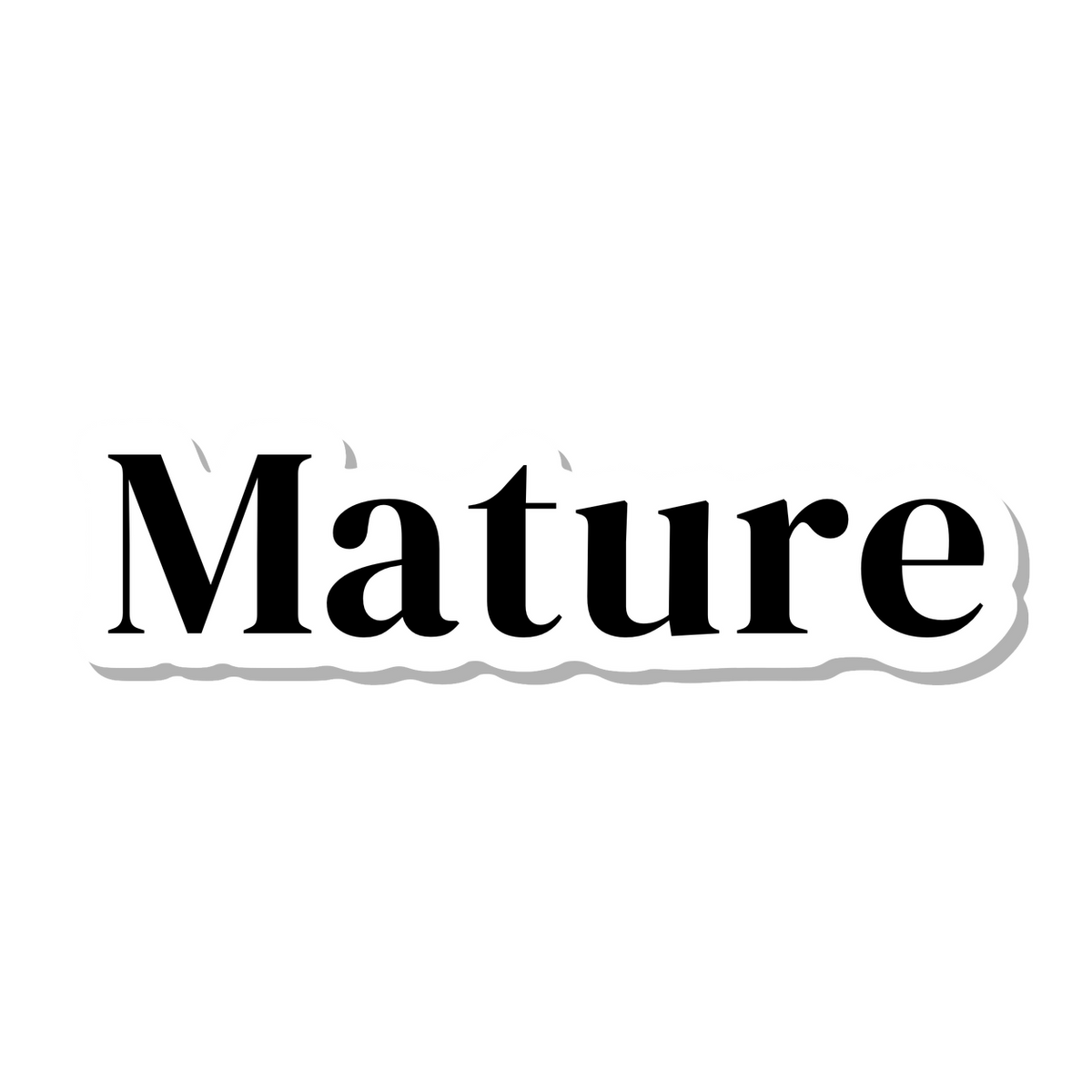Mature die-cut sticker