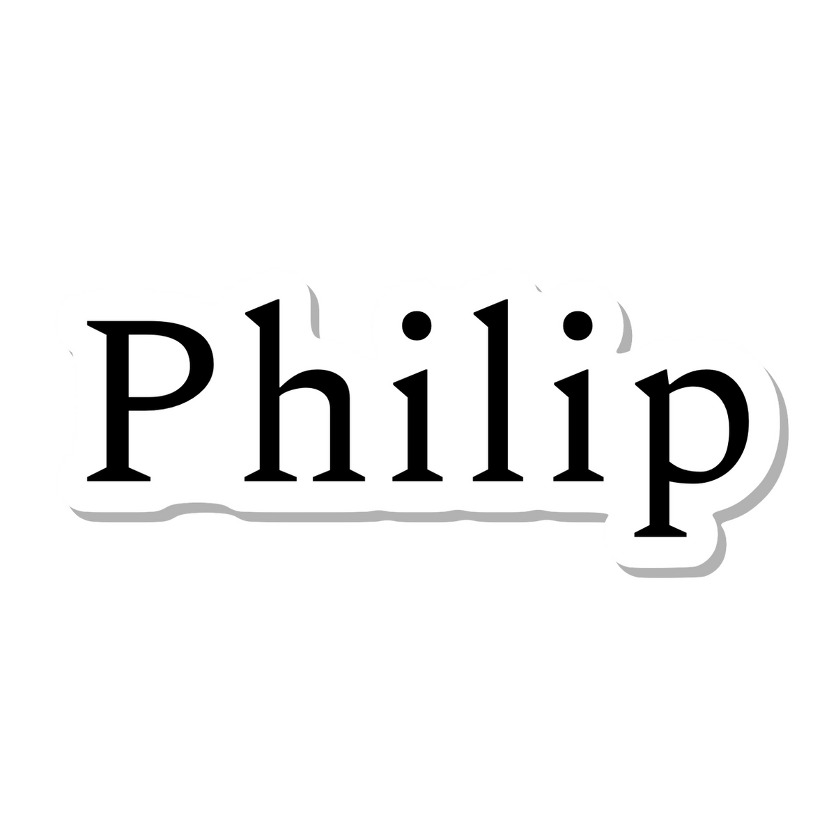 Philip die-cut sticker