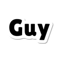Guy die-cut sticker
