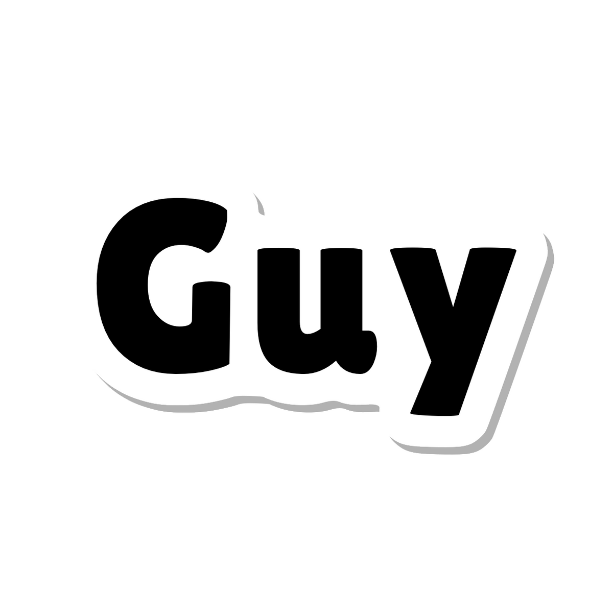 Guy die-cut sticker