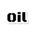 Oil die-cut sticker