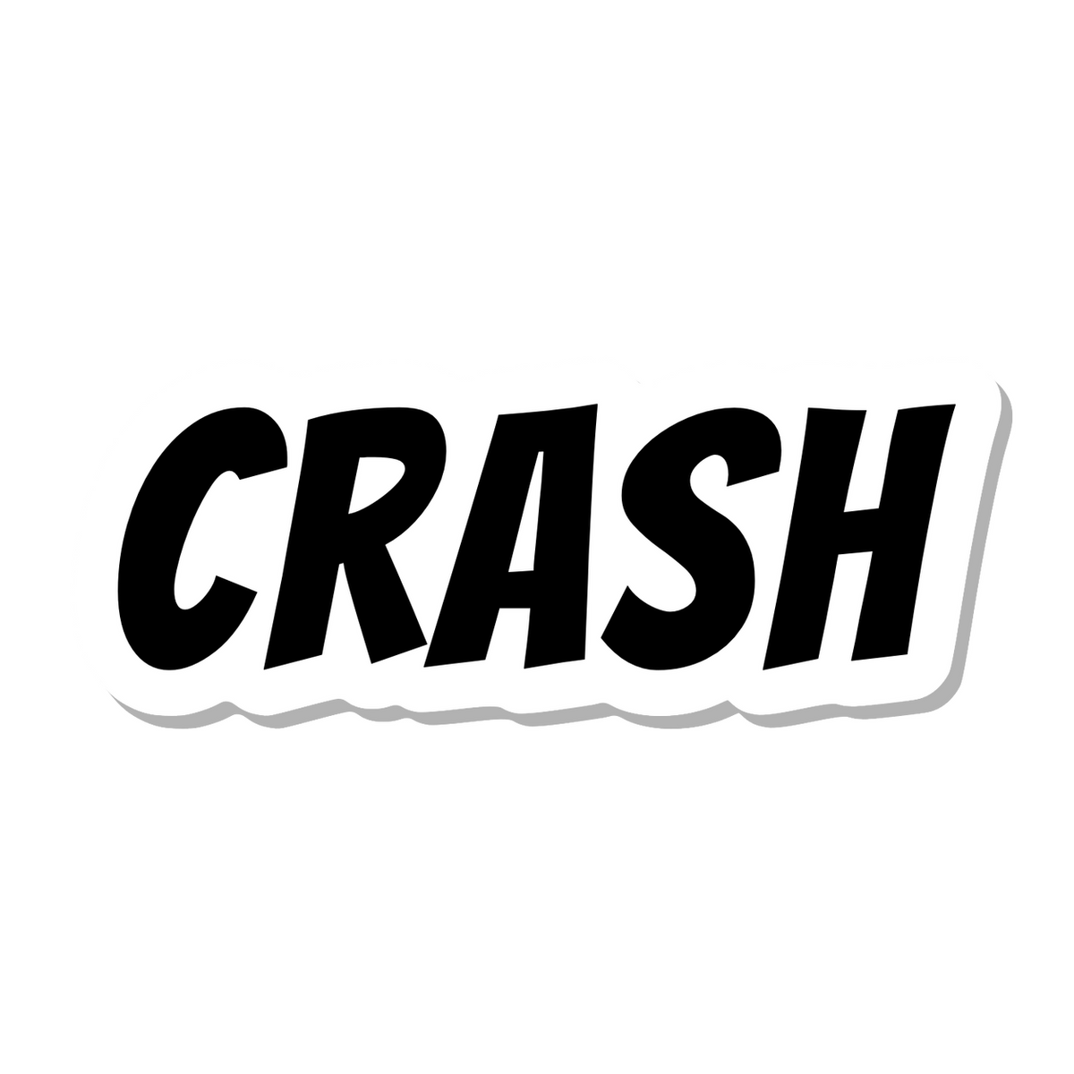 Crash die-cut sticker