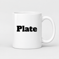 Plate Mug in white