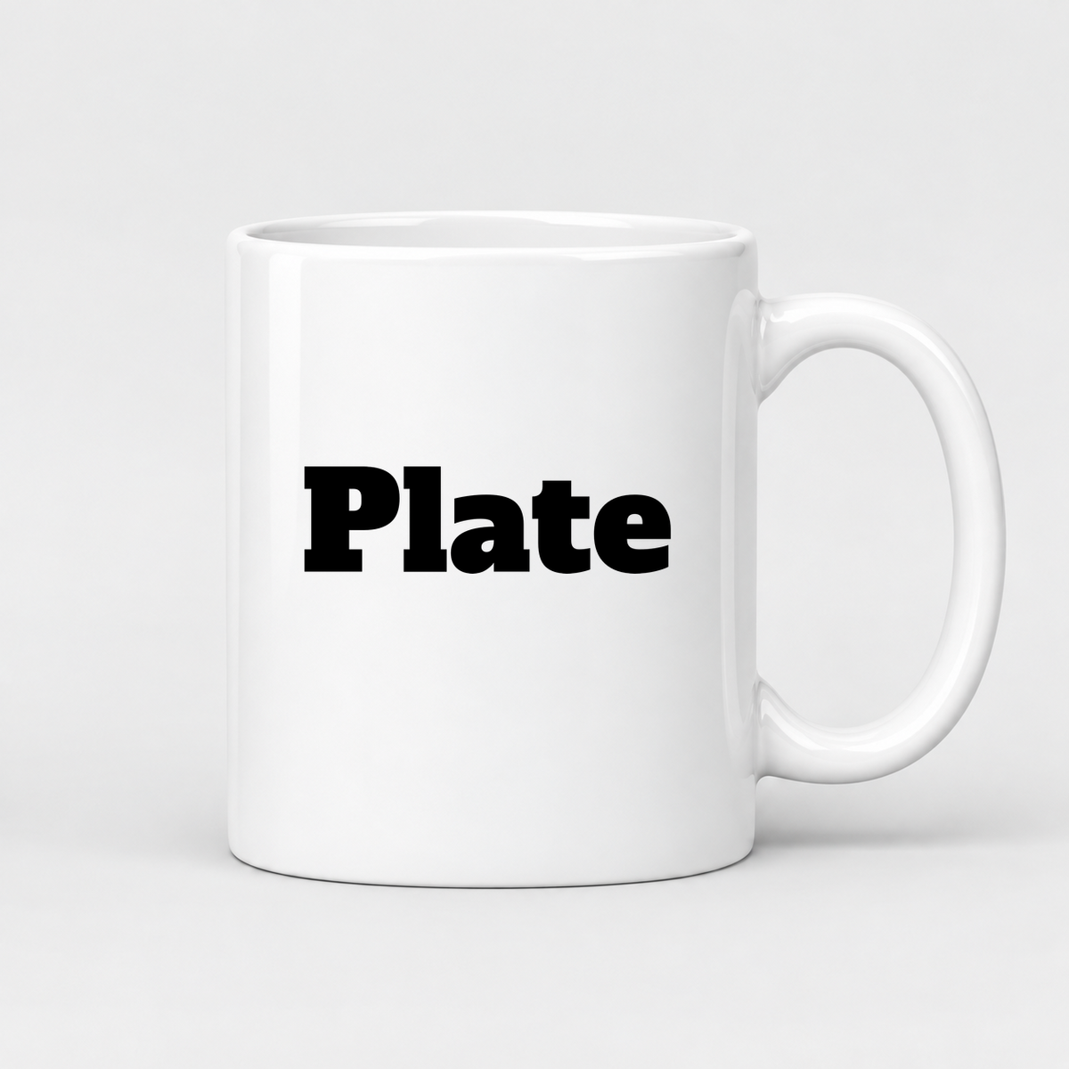 Plate Mug in white