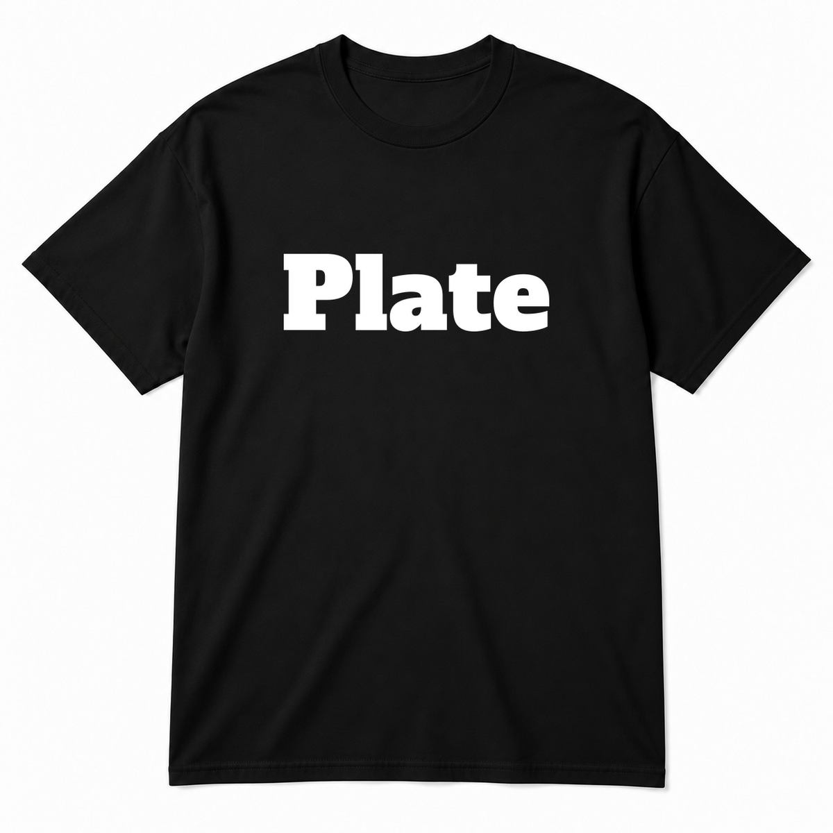 Plate T-Shirt in black