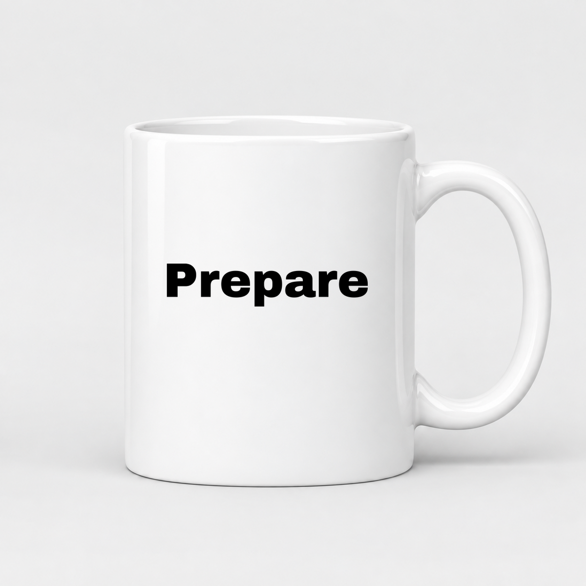 Prepare Mug in white