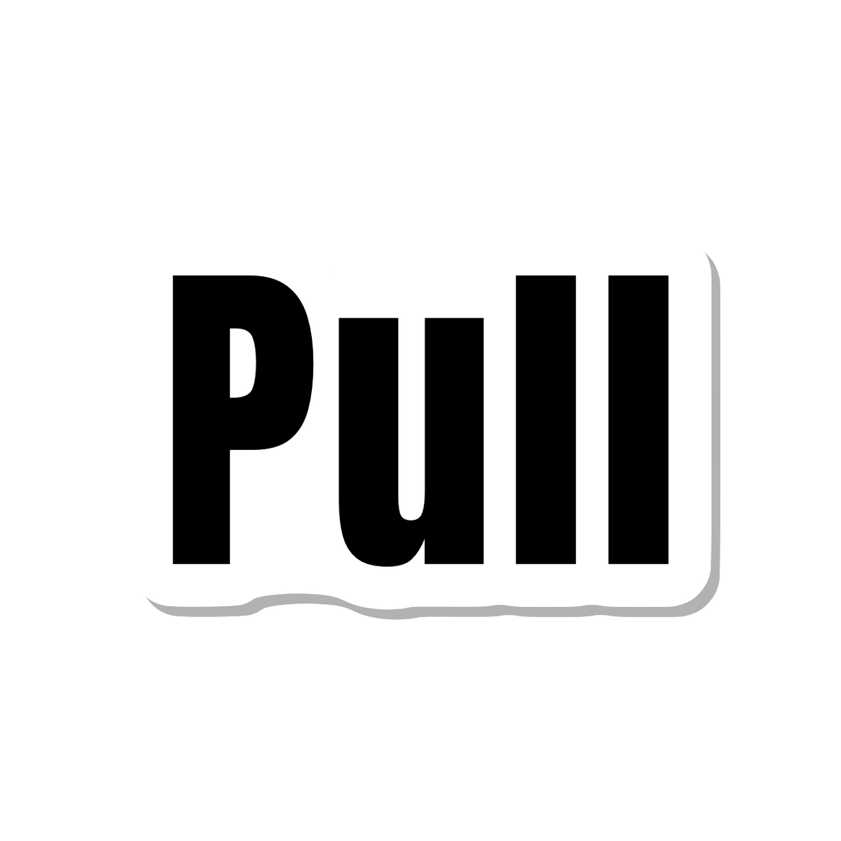Pull die-cut sticker