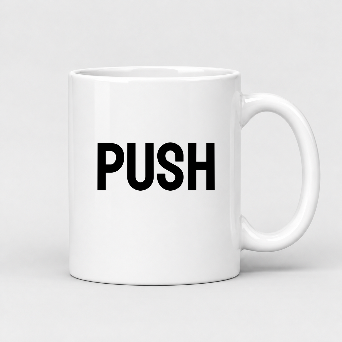 Push Mug in white