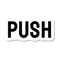 Push die-cut sticker