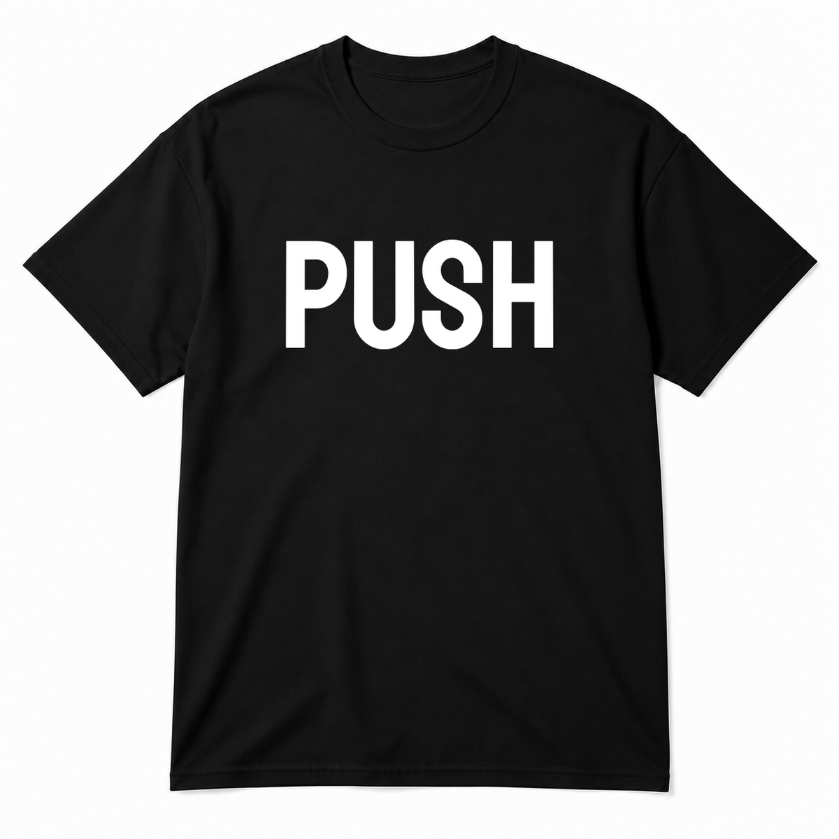 Push T-Shirt in black