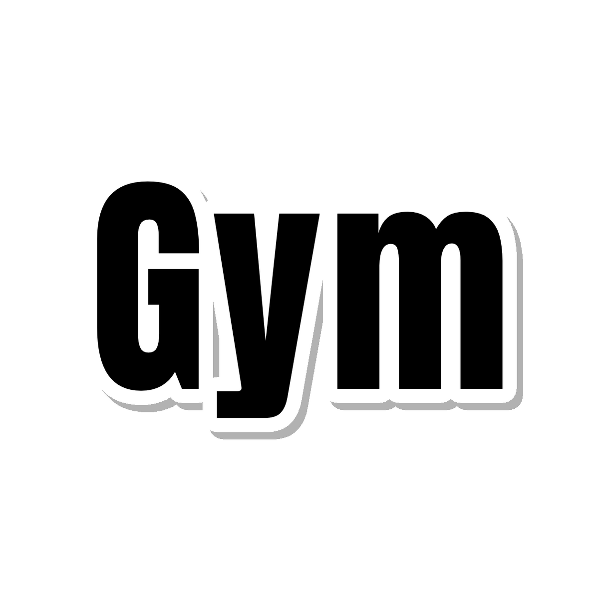 Gym die-cut sticker