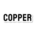 Copper die-cut sticker
