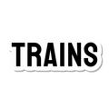 Trains die-cut sticker