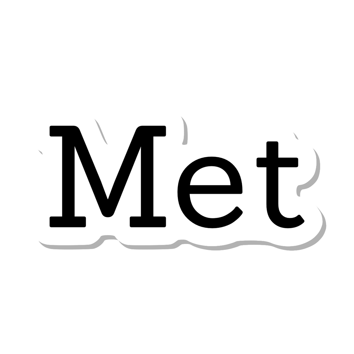 Met die-cut sticker