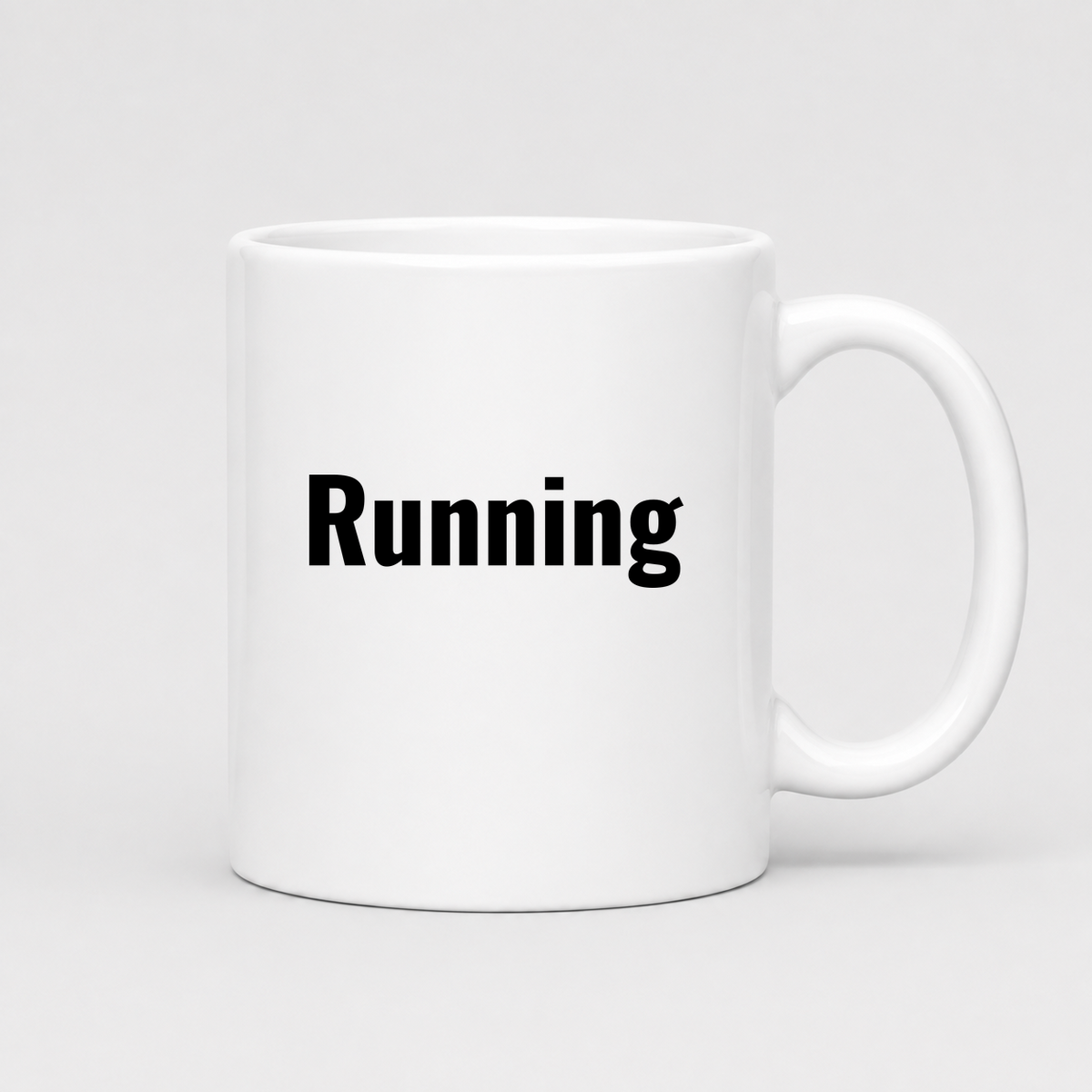 Running Mug in white
