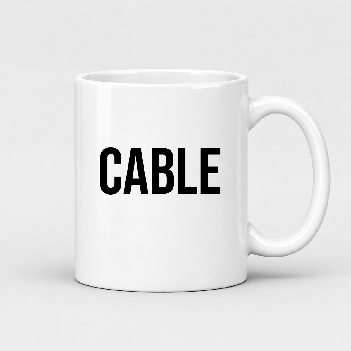 Cable Mug in white