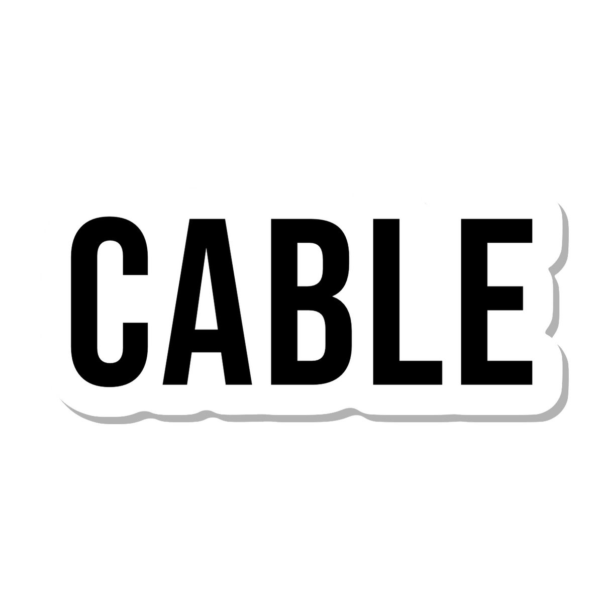 Cable die-cut sticker