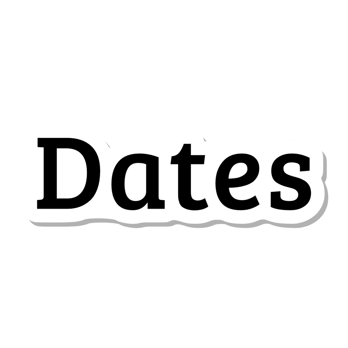 Dates die-cut sticker