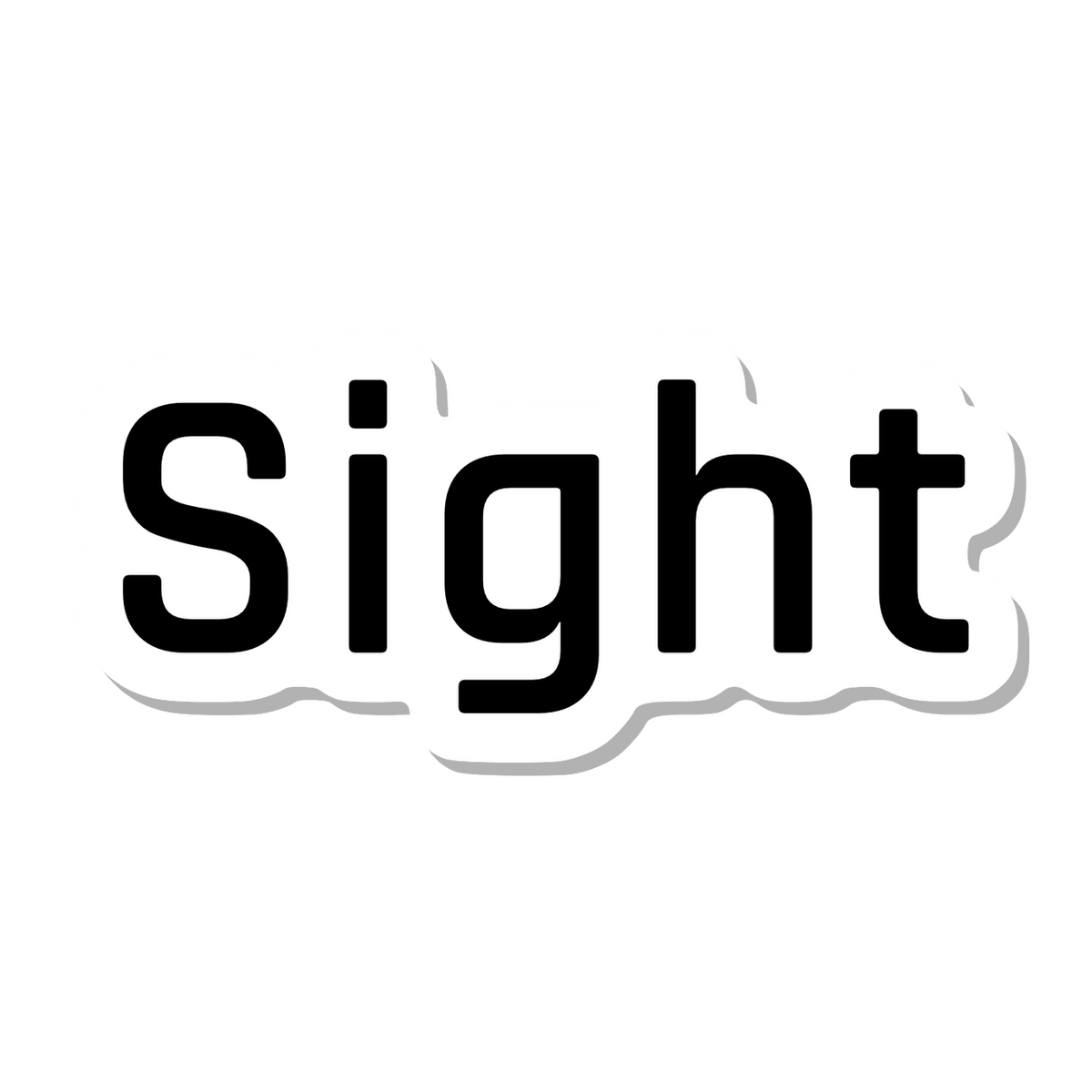 Sight die-cut sticker