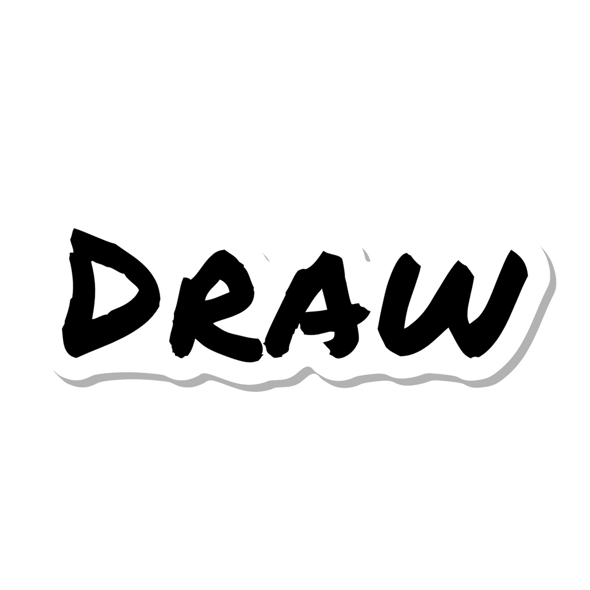 Draw die-cut sticker