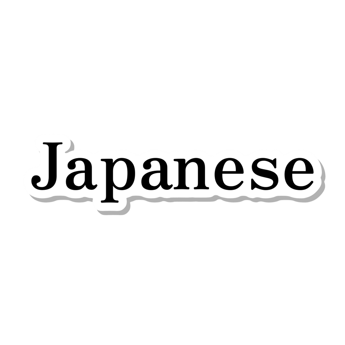 Japanese die-cut sticker