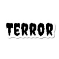 Terror die-cut sticker