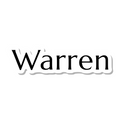 Warren die-cut sticker