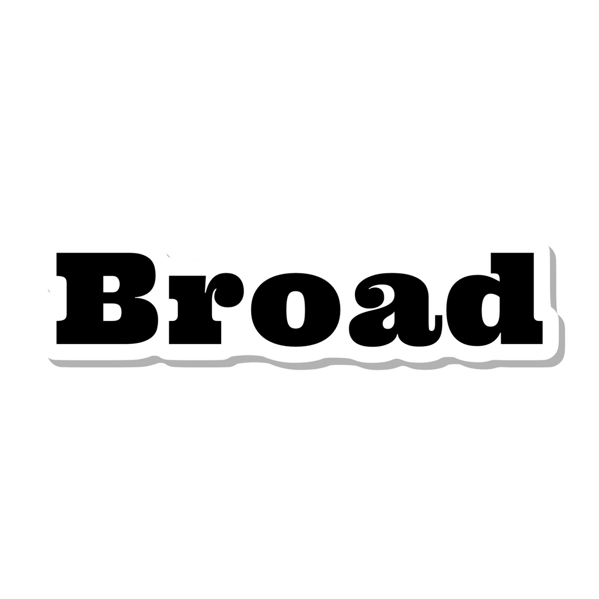 Broad die-cut sticker