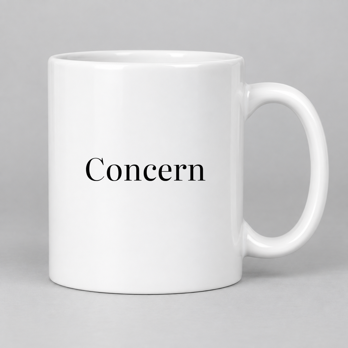 Concern Mug in white