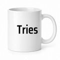 Tries Mug in white