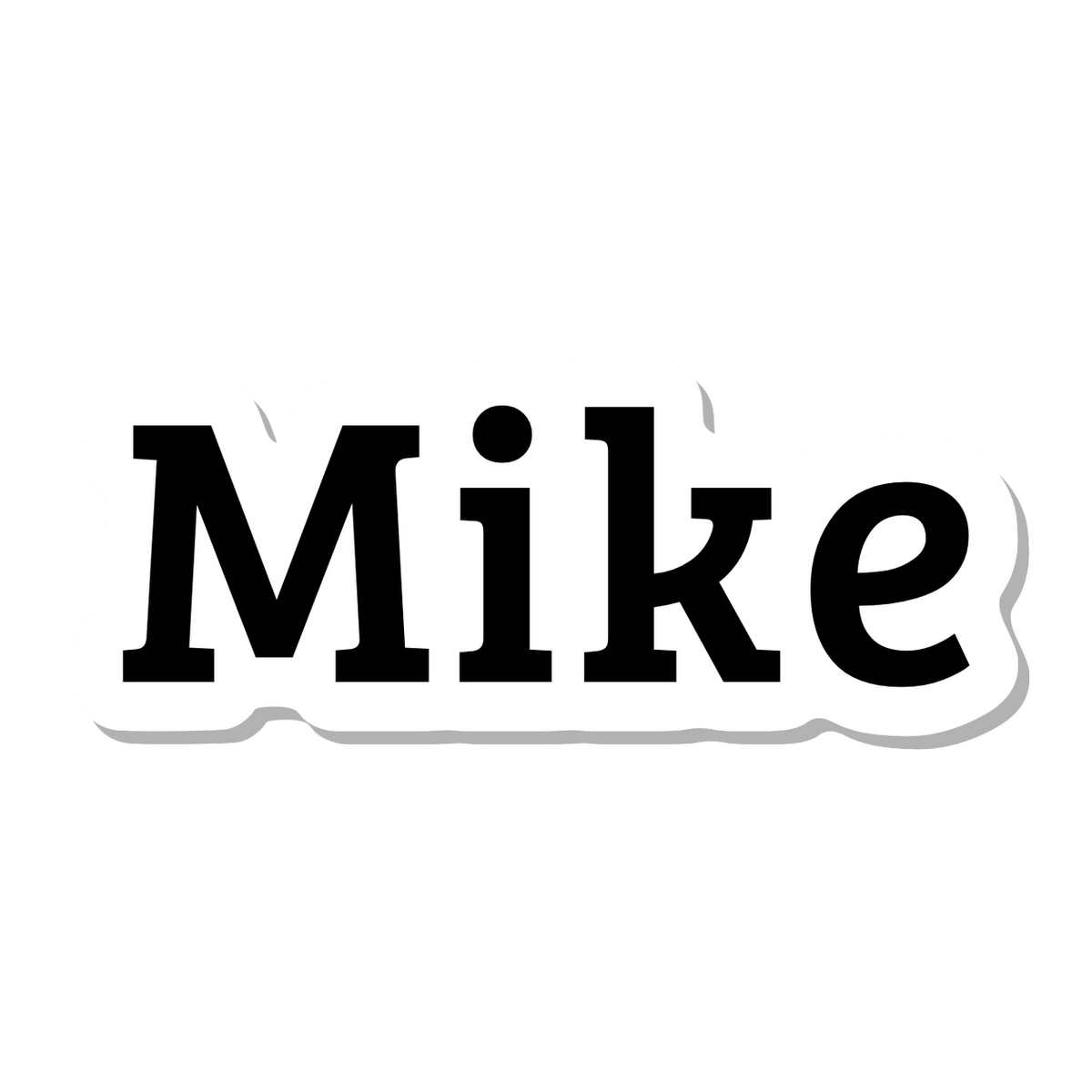 Mike die-cut sticker
