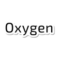 Oxygen die-cut sticker