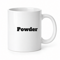 Powder Mug in white