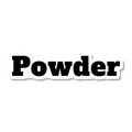 Powder die-cut sticker