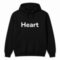 Heart Hoodie in black