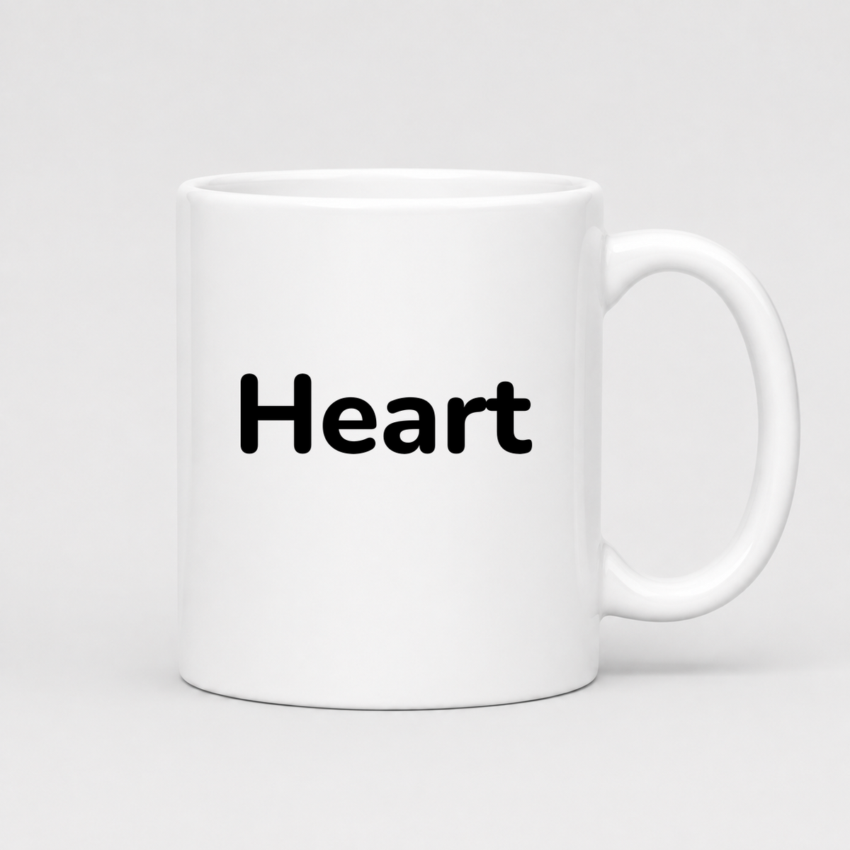 Heart Mug in white