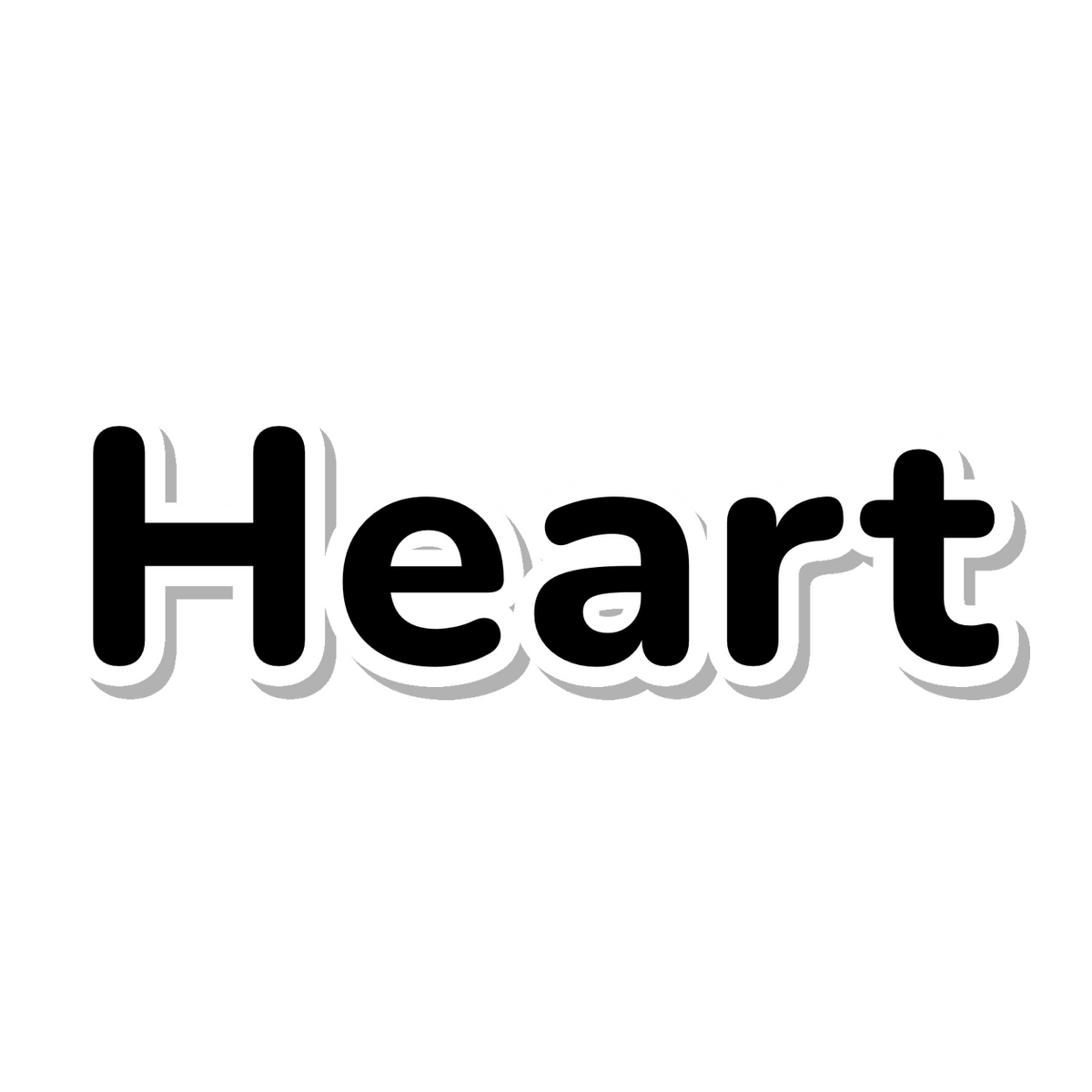 Heart die-cut sticker