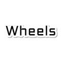 Wheels die-cut sticker